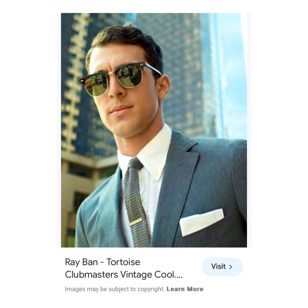 SOLD - Ray-Ban Authentic Clubmaster Tortoise Frame Sunglasses - GUC. - Picture 15 of 16